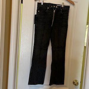 Funky black jeans with lots of detail